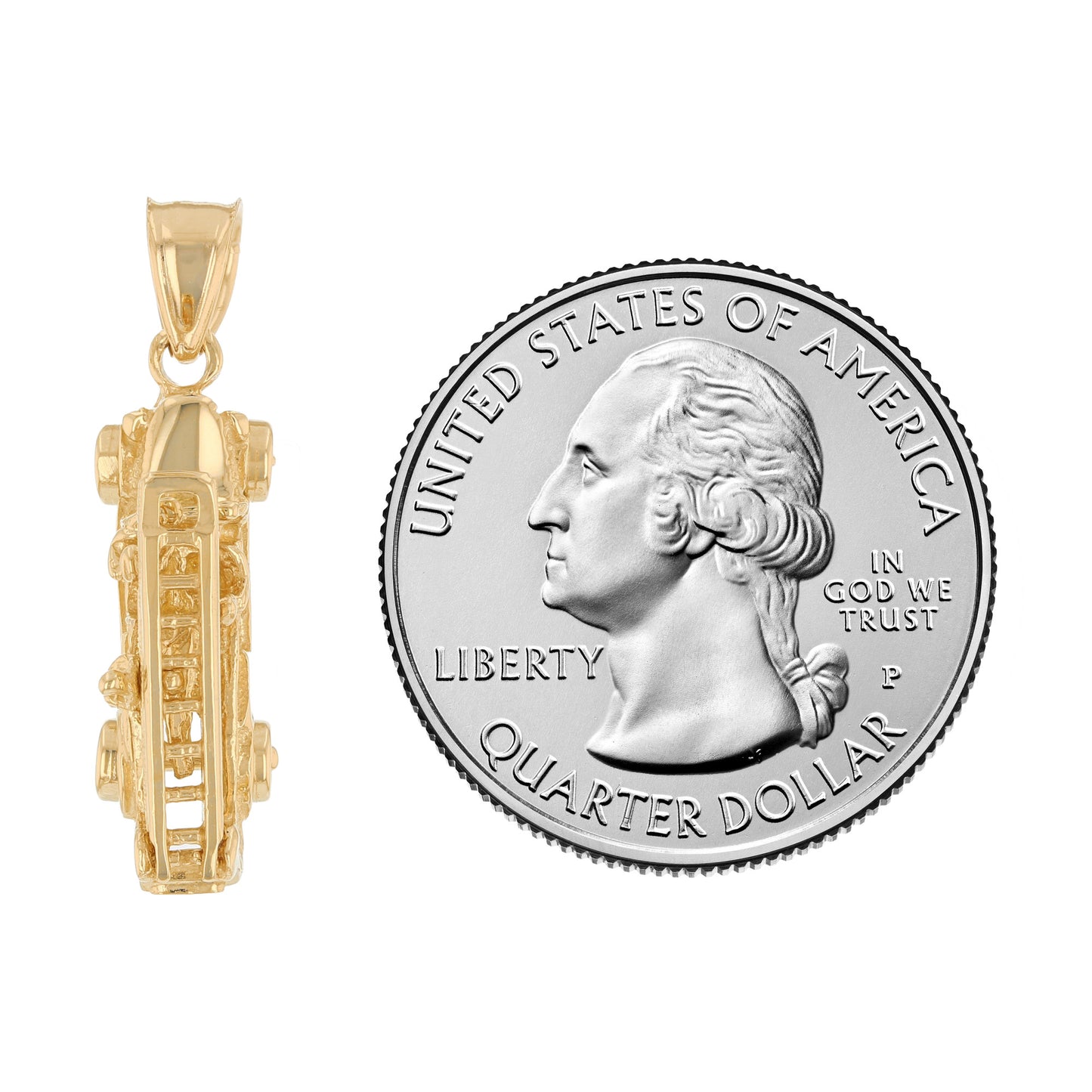 Gold Mens First Responder Pendant (emgeedi# P9229)