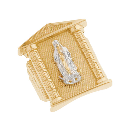 Gold Virgin Mary Guadalupe Mens House Style Religious Saint Ring (emgeedi# R12876)