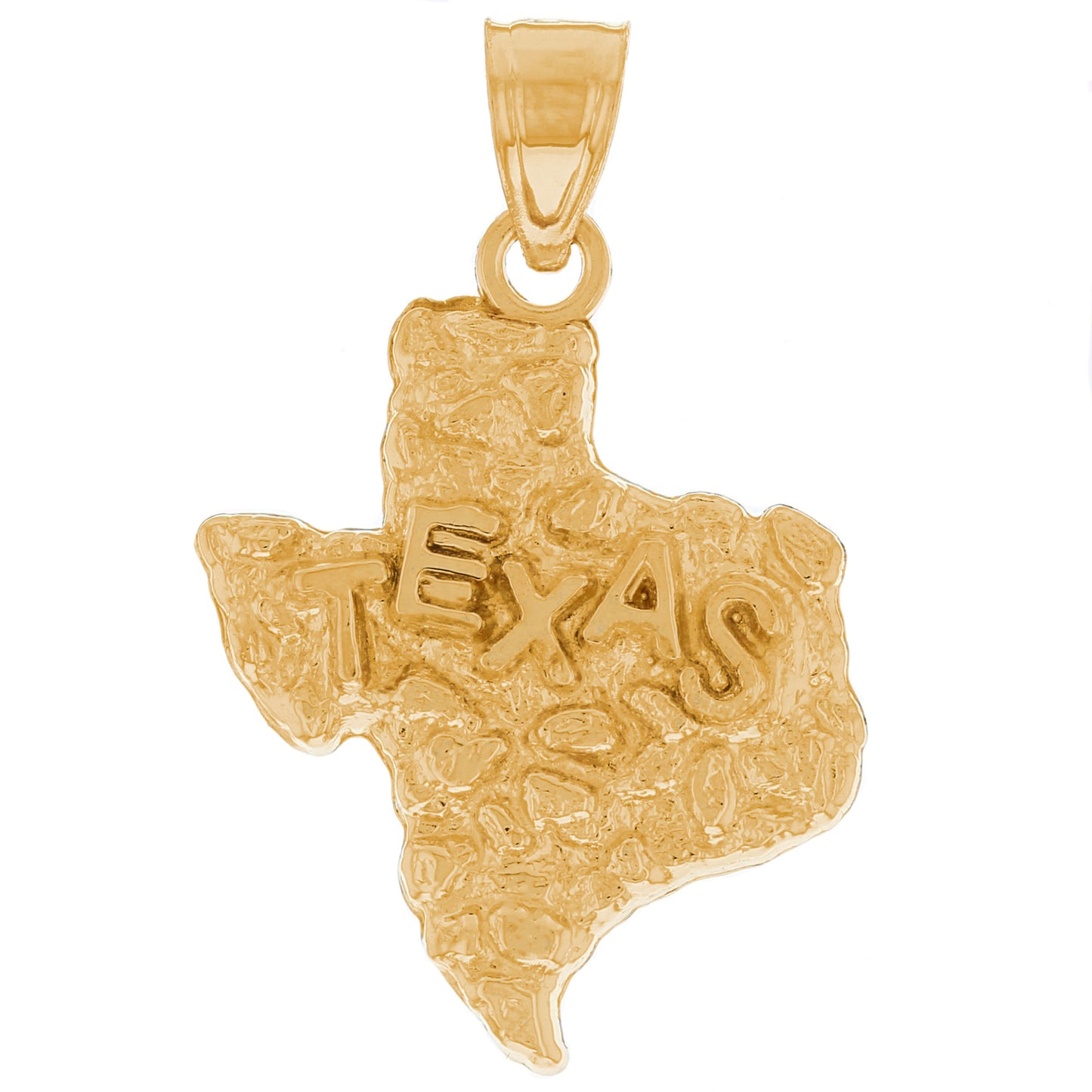 Gold Small Texas Unisex Nugget Pendant (emgeedi# P13335)