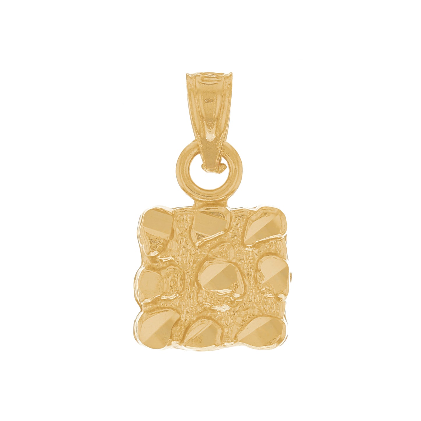Gold Small Nugget Unisex Pendant (emgeedi# P13043)