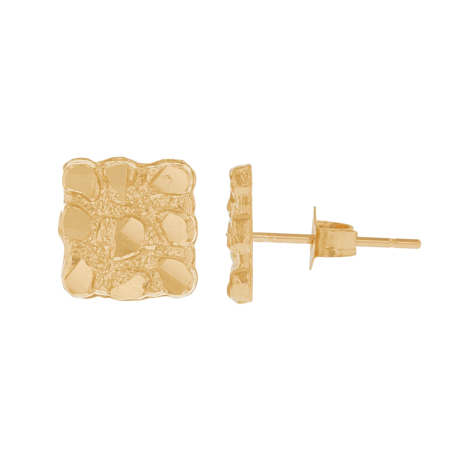 Gold Small Nugget Unisex Earring (emgeedi# E13043)