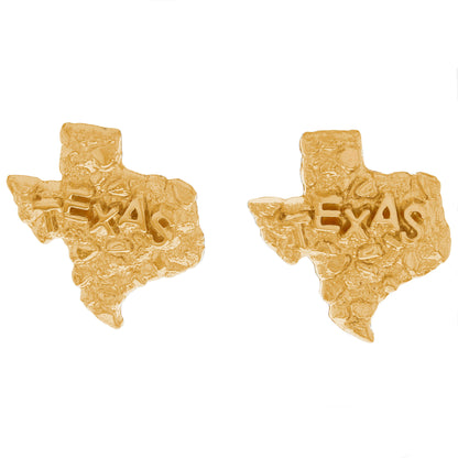 Gold Small Texas Womens Nugget Earring (emgeedi# E13335)