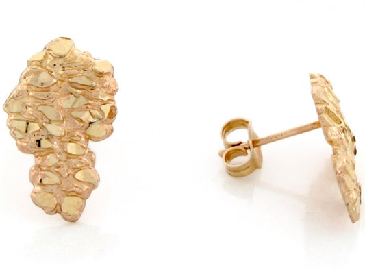 Gold Unisex Nugget Earring (emgeedi# E3462)