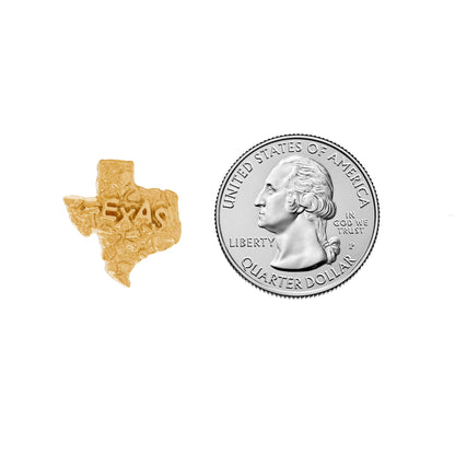 Gold Small Texas Womens Nugget Earring (emgeedi# E13335)