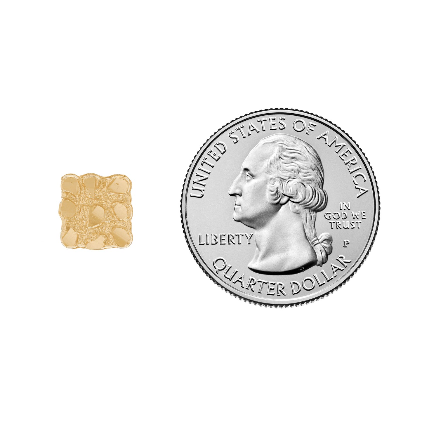 Gold Small Nugget Unisex Earring (emgeedi# E13043)