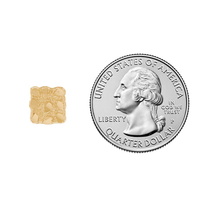 Gold Small Nugget Unisex Earring (emgeedi# E13043)