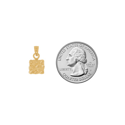 Gold Small Nugget Unisex Pendant (emgeedi# P13043)