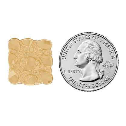 Gold Large Nugget Unisex Earring (emgeedi# E13041)