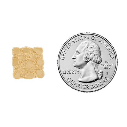 Gold Medium Nugget Unisex Earring (emgeedi# E13042)